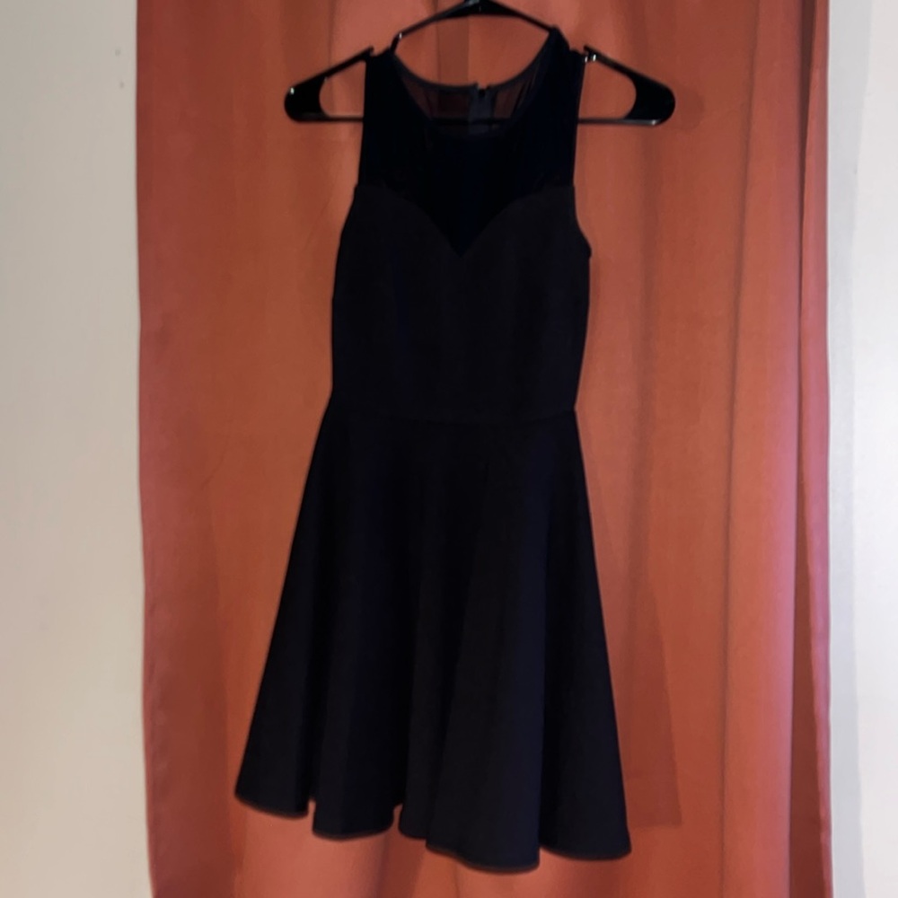 A-line black dress
